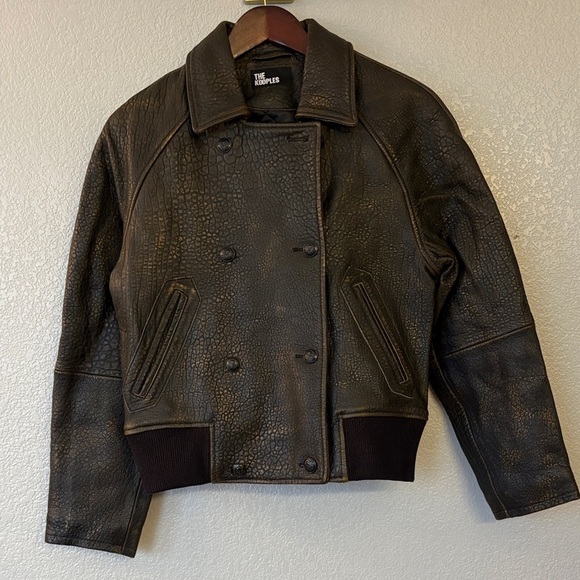 The Kooples Jackets & Blazers - The Kooples Textured Black Sheep Leather Jacket